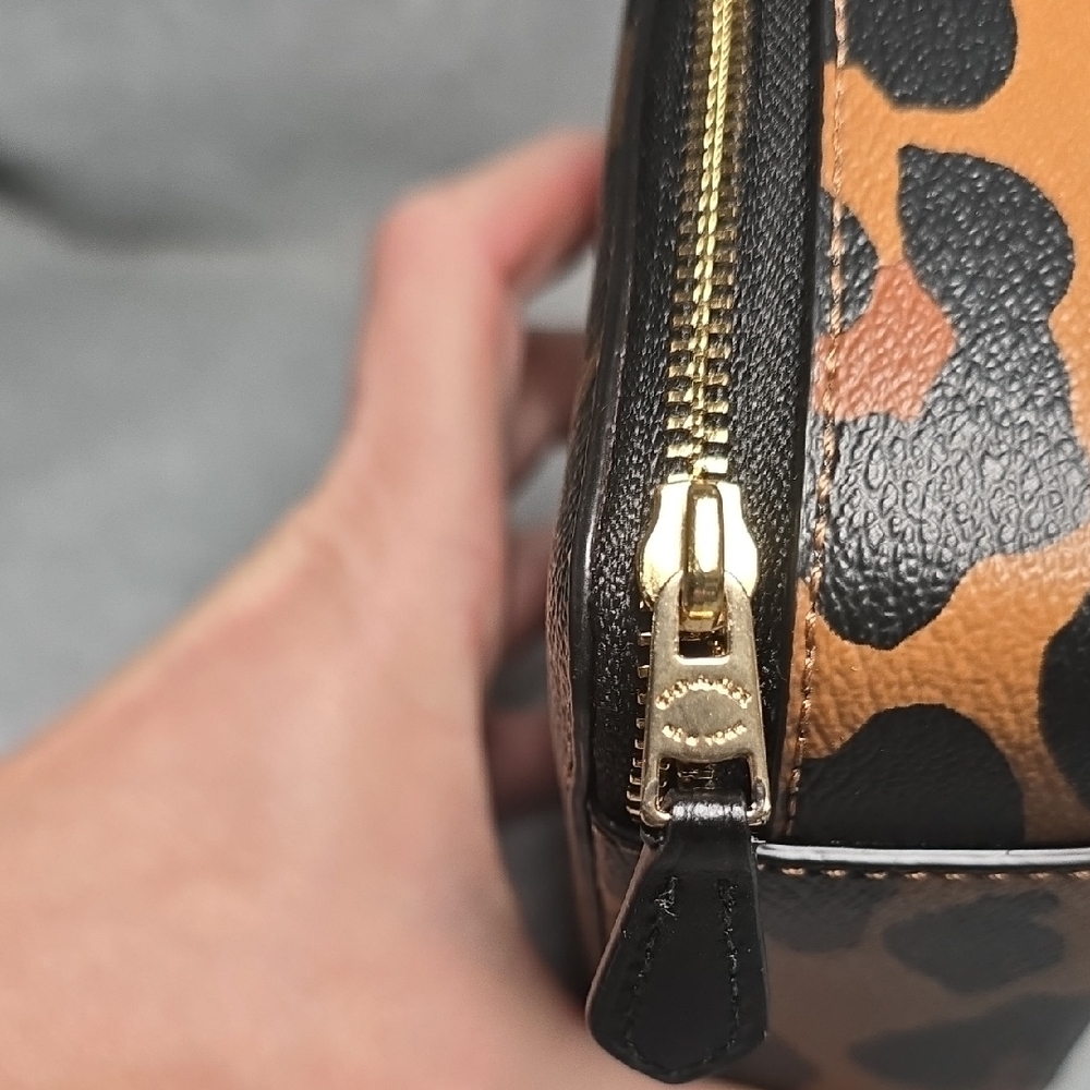 Coach Tan and Black Leopard Print Jewlry Box - Picture 10 of 11